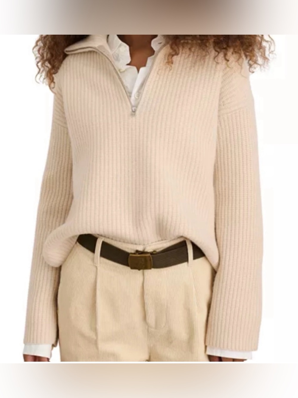 ALEX MILL Felix quarter zip merino wool sweater size xs